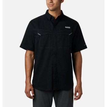 Columbia PFG Low Drag Offshore Short Sleeve Big, Camisa Negros Para Hombre | 871290-PWC